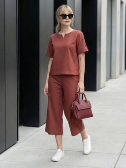 ZUMMER - Cotton Co-Ord Set - Brown