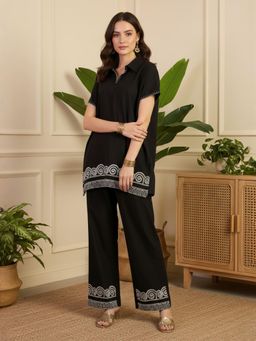ZUMMER - Black Embroidered Co-Ord Set - Black