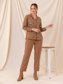 ZUMMER - Cotton Brown Co-Ord Set - Brown
