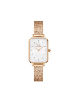 Daniel Wellington - Quadro Lumine Pressed Piano 20x26mm White MOP Dial Womens Rose Gold Watch