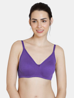 Zivame - Rosaline Everyday Double Layered Non Wired 3/4th Coverage T-Shirt Bra -Prism Violet