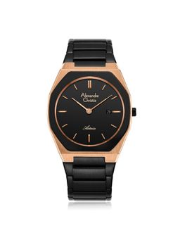 Alexandre Christie - 8670 MDB Analog Watch for Men - Black Rose Gold