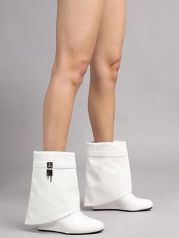 Truffle Collection - White Solid Boots