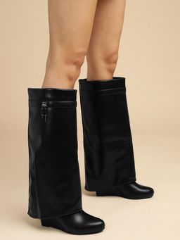 Truffle Collection - Black Solid Boots