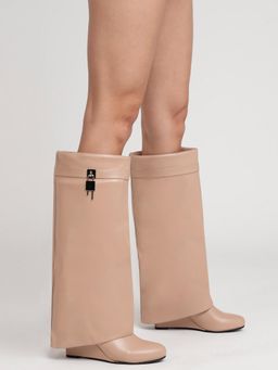 Truffle Collection - Nude Solid Boots