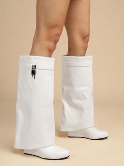 Truffle Collection - White Solid Boots