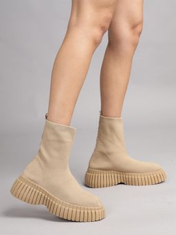 Truffle Collection - Khaki Solid Boots