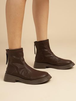 Truffle Collection - Brown Solid Boots