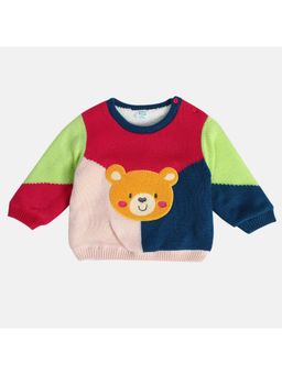 MINI KLUB - Girls Multi-Color Colorblock Sweater