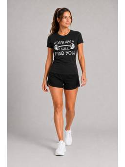 Label nyc apparel - Black Women Round Neck Printed T-Shirt