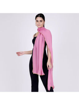 First Resort by Ramola Bachchan - Women's Pink Georgette Dupatta