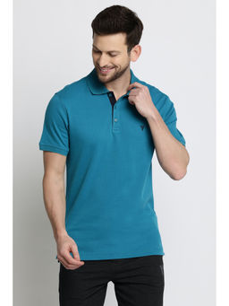 Van Heusen Innerwear - Men Athleisure Ultra Soft & Short Sleeve Polo T-Shirt - Blue