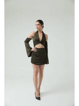 Stylia - Olive Lineva Mini Dress