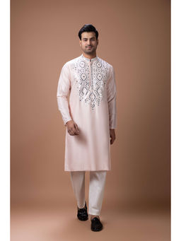 PRIYANKA HARALALKA - Powder Pink Kurta and Pyjama Set