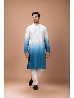 PRIYANKA HARALALKA - Blue Shaded Kurta and Pyjama Set