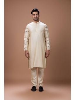 PRIYANKA HARALALKA - Beige Kurta and Pyjama Set