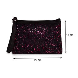NFI Essentials - Pack Of 2 Glittery Makeup Pouch For Women (One Size)