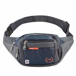 NFI Essentials - Waist Bag Travel Handy Hiking Zip Camera Pouch - Navy Blue (One Size)