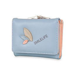 NFI Essentials - Fashion Pu Leather Mini Clutch Wallet (Blue) (One Size)
