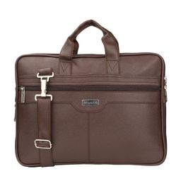 NFI Essentials - Pu Leather Office Laptop Handbag Stylish Messenger Bag Briefcase 16.5 Inch (One Size)