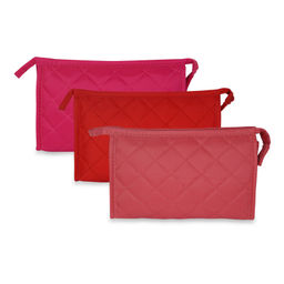 NFI Essentials - Solid Color Cushioned Makeup Pouch For Women, Pack Of 3
