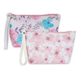 NFI Essentials - Pu Floral Print Makeup Pouch For Women (Pack Of 2)