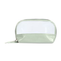 NFI Essentials - Transparent Makeup Pouch For Women(Green) (One Size)