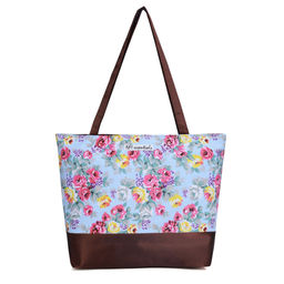 NFI Essentials - Shopping Tote Bag With Zip- Stylish Polyester Canvas Blend Handbag For Women