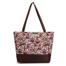 NFI Essentials - Shopping Tote Bag With Zip- Stylish Polyester Canvas Blend Handbag For Women