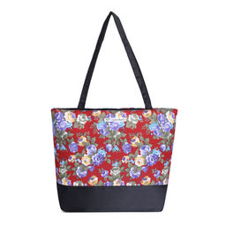 NFI Essentials - Shopping Tote Bag With Zip- Stylish Polyester Canvas Blend Handbag For Women