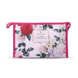NFI Essentials - Floral Print Cosmetics Makeup Pouch (Y29D1) (One Size)