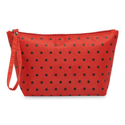 NFI Essentials - Polyester Red Cosmetic Vanity Travel Stationery Jewellery Pouch (One Size)