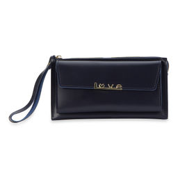 NFI Essentials - Clutch Hand Wallet Card Holders Money Blue Mobile Purse (One Size)