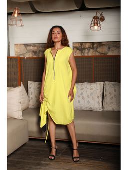 Echke - Asymmetric Bright Yellow Dress