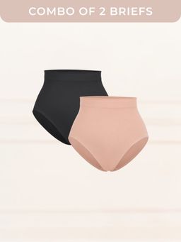 Underneat - Women Seamless Highwaist Stretchable Tummy Tucker Shaper Brief (Pack of 2)