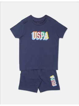 U.S. POLO ASSN. - Boys Blue Cotton Knit (Set of 2)