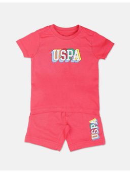 U.S. POLO ASSN. - Boys Red Printed Cotton (Set of 2)