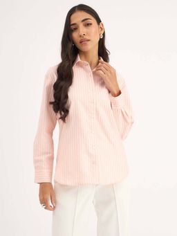 SALT Attire - Mariner-Peach Striped Shirt