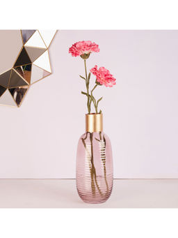 HomeTown - Pot Glass Vase in Blush Colour