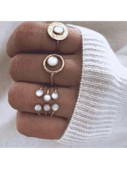 Inaya Accessories - Set of 3 Statement Opal Rings