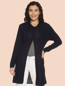 CLAPTON - Women Full Sleeve Casual Self Design Winter Wear Shrug