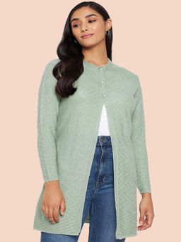 CLAPTON - Women Full Sleeve Casual Self Design Winter Wear Shrug