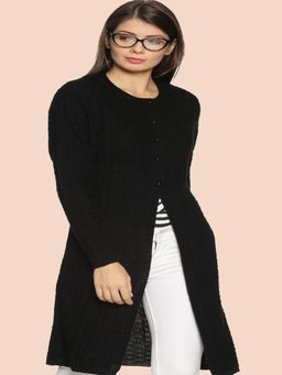 CLAPTON - Women Full Sleeve Casual Self Design Winter Wear Shrug