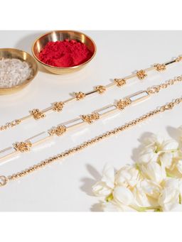 Salty - Gold Beaded Bandhan Rakhi for Sister