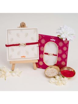 Salty - Shagun Pearl Cluster Lumba Rakhi for Bhabhi