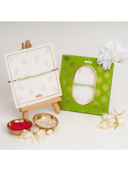 Salty - Green Beaded Bandhan Rakhi for Bhabhi