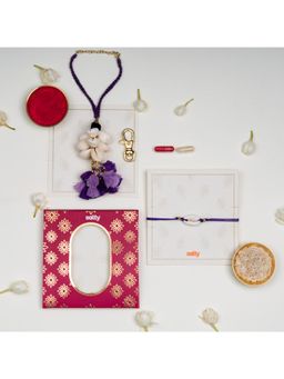 Salty - Shell Purple Rakhi Bandhan Lumba Rakhi for Bhaiya and Bhabhi