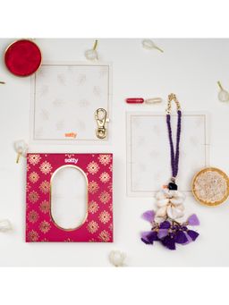 Salty - Lavender Tassel and Shell Lumba Bandhan Rakhi for Bhabhi
