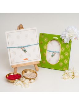 Salty Alpha - Coffe Addict Blue Bandhan Rakhi for Bhaiya