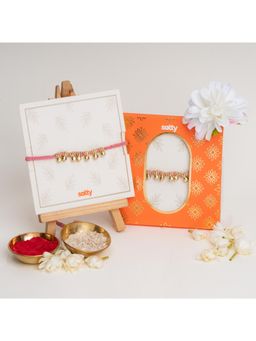 Salty Alpha - Minimal Ghungroo Pink Bandhan Rakhi for Bhaiya